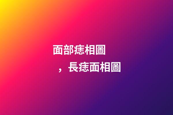 面部痣相圖，長痣面相圖